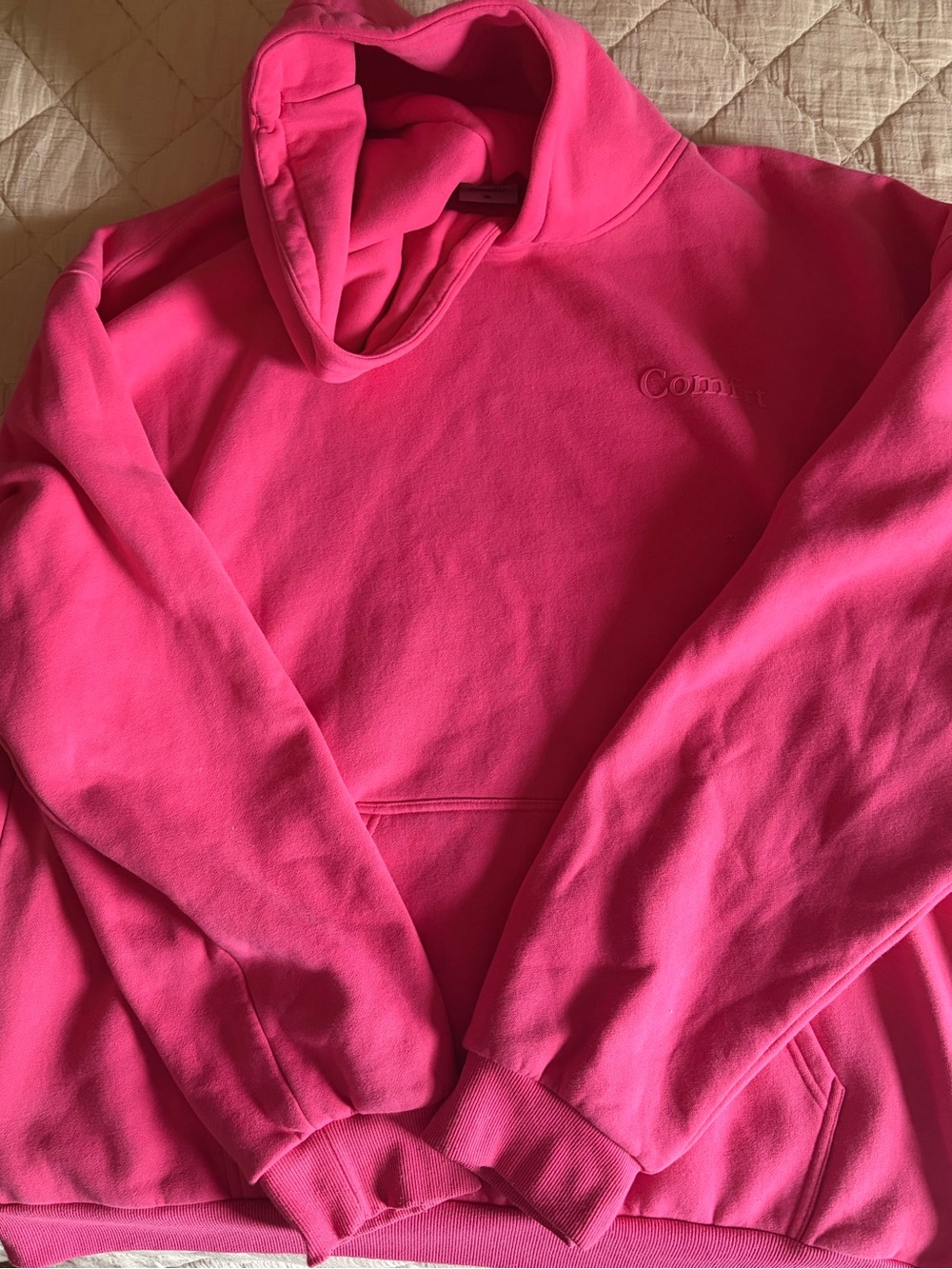 Comfrt Hot Pink Minimalist Hoodie 3XL